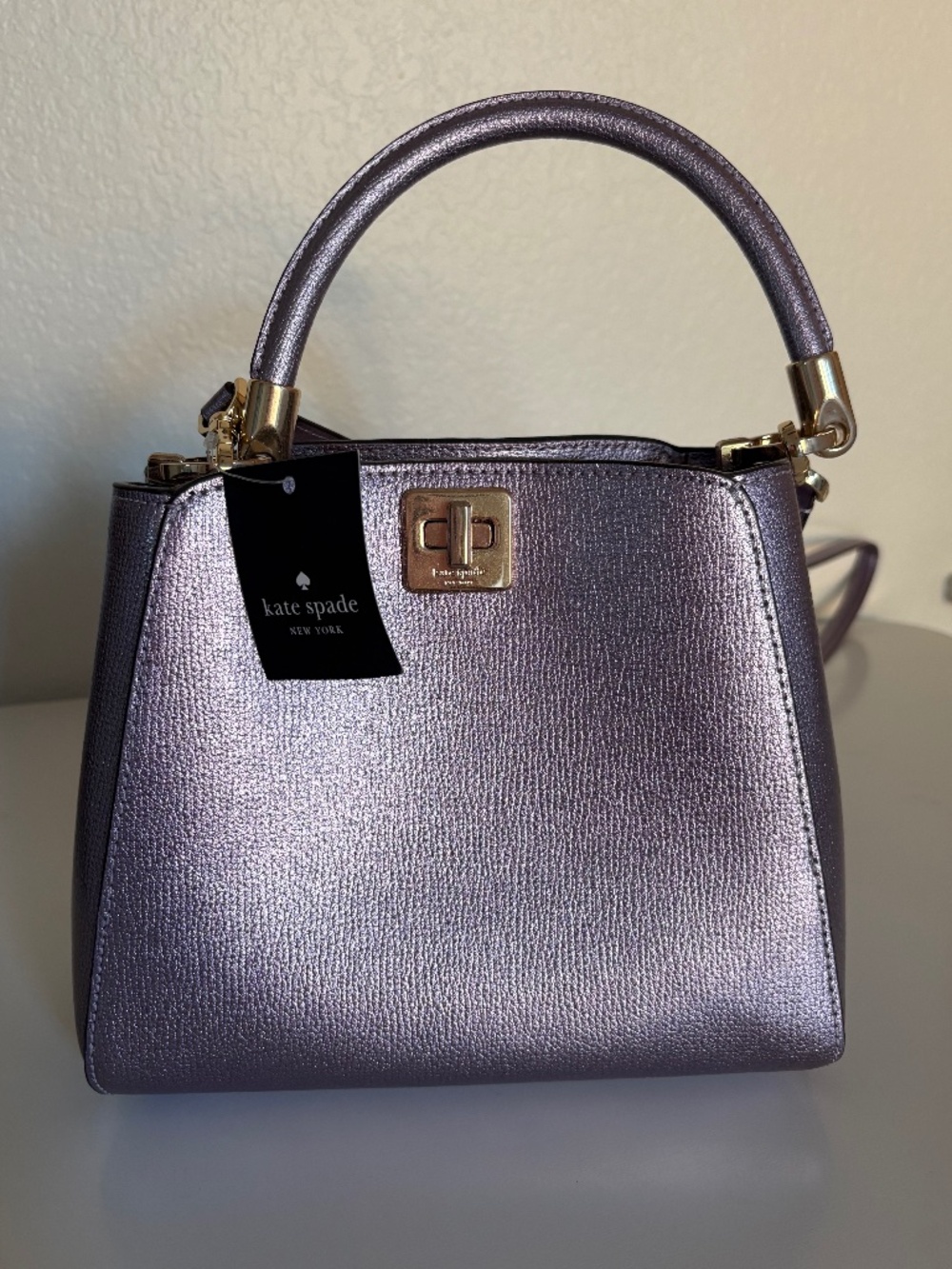 Kate Spade Phoebe Metallic Purple Bag